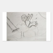 Omhoog Rechthoekige Sticker (Voorkant)