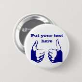 Omhoog Ronde Button 5,7 Cm (Voorkant /achterkant)