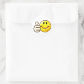 Omhoog Ronde Sticker (Tas)