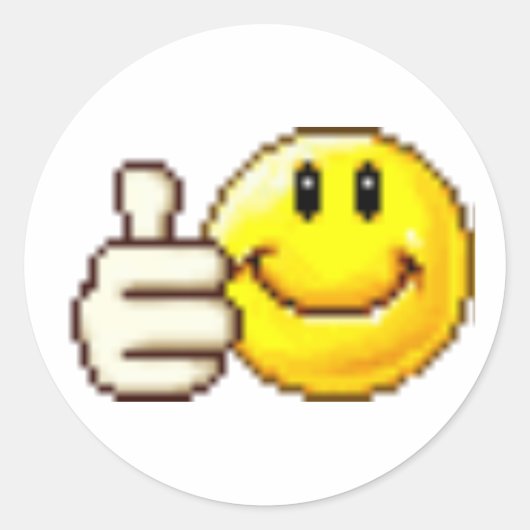 Omhoog Ronde Sticker (Voorkant)
