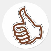 Omhoog Ronde Sticker (Voorkant)