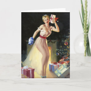 Omhoog schuddend de Speld van Cadeaus Feestdagen Kaart