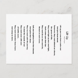 OMHOOG TILLEN BRIEFKAART