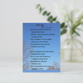 OMHOOG TILLEN BRIEFKAART (Staand voorkant)