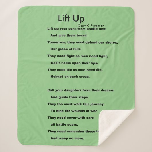 OMHOOG TILLEN SHERPA DEKEN (Voorkant)