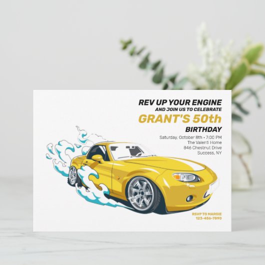 Omhoog uw uitnodiging van de Maandag van de Motor (Staand voorkant)