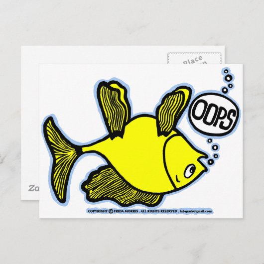 Omhoog vis. briefkaart (Voorkant / Achterkant)