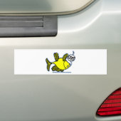 Omhoog vis. bumpersticker (Op auto)