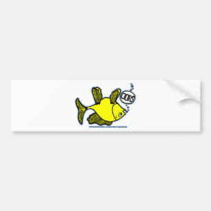 Omhoog vis. bumpersticker
