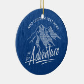 Omhoog voor avontuurgebergten Witte ID358 Keramisch Ornament (Rechts)