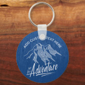 Omhoog voor avontuurgebergten Witte ID358 Sleutelhanger (Voorkant)