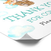 Omhoog weg blauwe ballon dieren jongen dank je poster (Hoek)