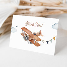 Omhoog & weg, Waterverf Vliegtuig Baby shower