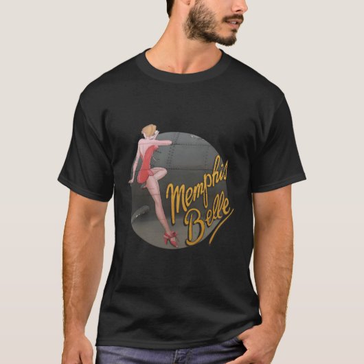Omhoog WWii B-17 Flying Fortress Memphis Belle T-shirt (Voorkant)