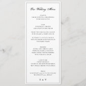 omhuld | Calligrafie Elegant Monogram Weddenschap Menu (Voorkant)