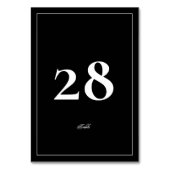 omhuld | Calligrafie Elegant White Black Wedding Kaart (Achterkant)