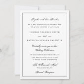 omhuld | Calligrafie Elegant White QR code Weddens Kaart (Voorkant)