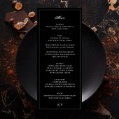 omhuld | Elegant Monogram Black Weddenschap Menu