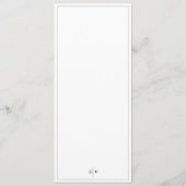 omhuld | Elegant Monogram White Wedding Menu (Achterkant)