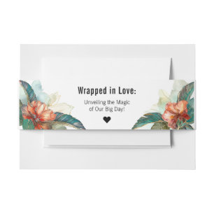💌Omhuld met liefde Hibiscus Serenade Paradijs Uitnodigingen Wikkel