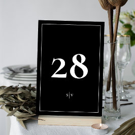 omhuld | Monogram Elegant Tuxedo Black Wedding Kaart