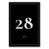 omhuld | Monogram Elegant Tuxedo Black Wedding Kaart (Achterkant)