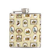  omhulde katten heupfles (Voorkant)