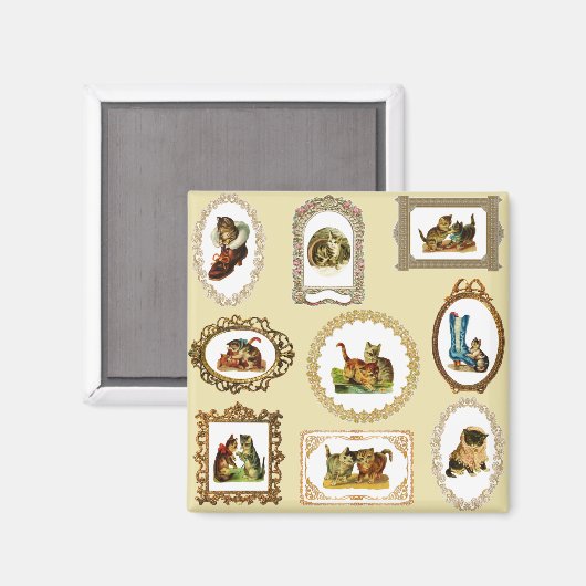  omhulde katten magneet (Voorkant / Achterkant)