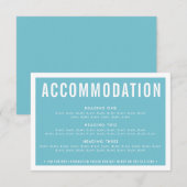 OMHULLING DETAIL INFO modern turquoise aqua blauw RSVP Kaartje (Voorkant / Achterkant)