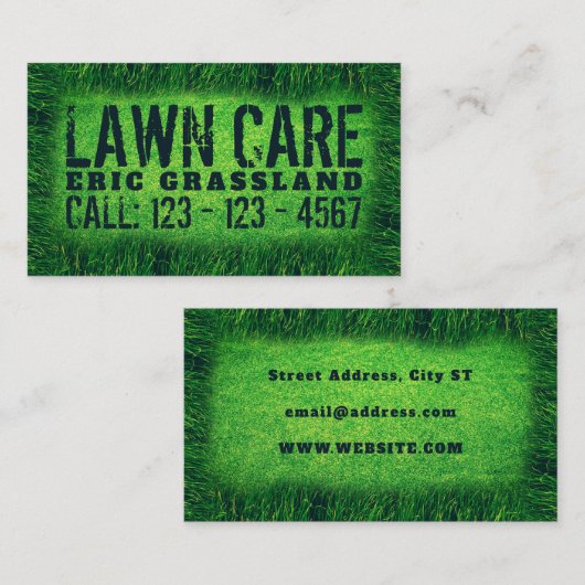 Omhulling gras visitekaartje (Voorkant / Achterkant)