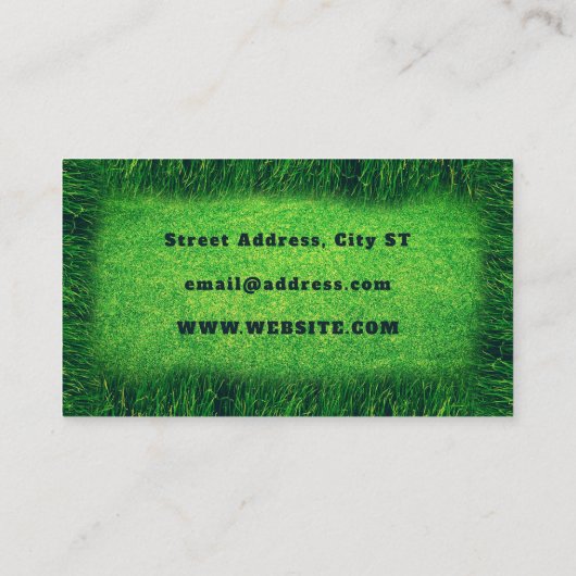 Omhulling gras visitekaartje (Achterkant)