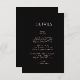 Omhulling Spaans Quinceañera Roos Informatiekaartje