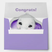 Omhulling uitnodiging lavender & witte omhulling