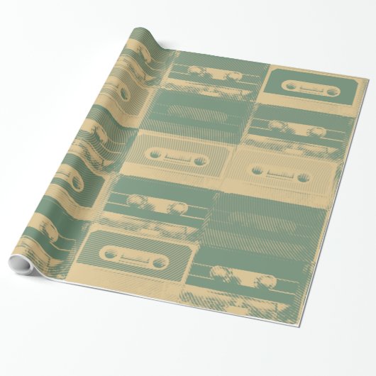  omhulling van cassettes voor Retro-audio Cadeaupapier (Uitgerold)