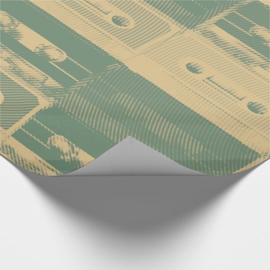 omhulling van cassettes voor Retro-audio Cadeaupapier (Hoek)