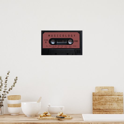 omhulling van cassettes voor Retro-audio Poster (Keuken)