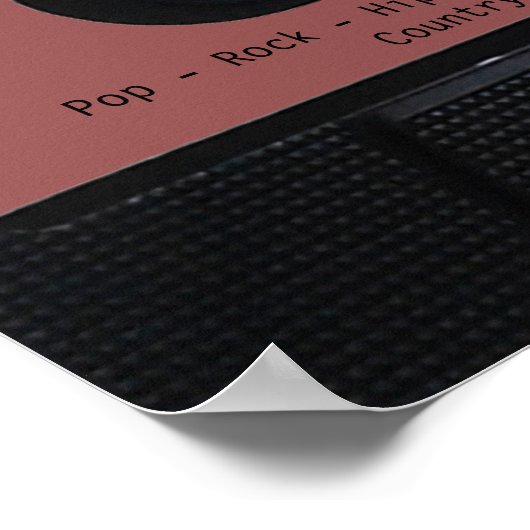 omhulling van cassettes voor Retro-audio Poster (Hoek)