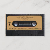  omhulling van cassettes voor Retro-audio Visitekaartje (Achterkant)