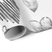 Omhulling van zwarte en witte harten cadeaupapier (Rol Hoek)