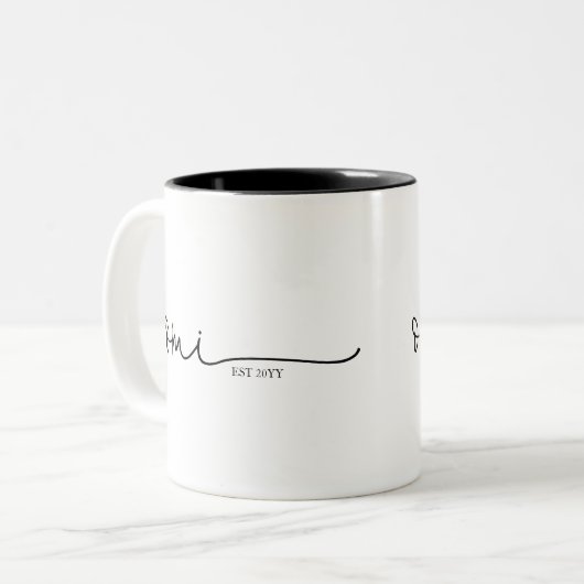 Omi gevestigd | Grootma Gift Two-Tone Coffee Mok (Voorkant links)