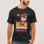 Omi Snowman Ik hou van een Omi Kerstgrappige smagi T-shirt (Voorkant)