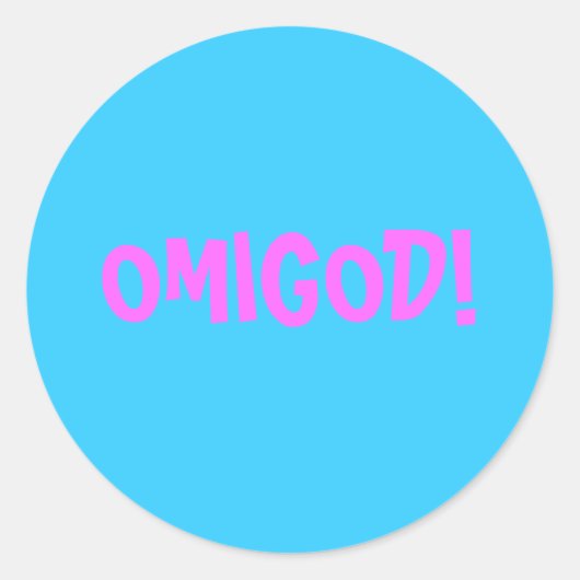 OMIGOD! ronde sticker (Voorkant)