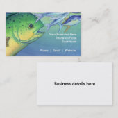 Omilu (blauwvintonijn Trevally) Visitekaartje (Voorkant / Achterkant)