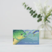 Omilu (blauwvintonijn Trevally) Visitekaartje (Staand voorkant)