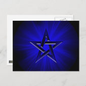 Omineblauw Briefkaart Pentagram (Voorkant / Achterkant)