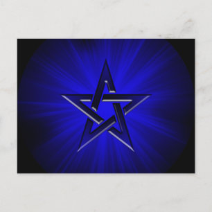 Omineblauw Briefkaart Pentagram