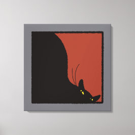 Ominous black cat canvas afdruk