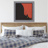 Ominous black cat canvas afdruk (Insitu (Slaapkamer))