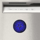 Ominous Blue Inverted Pentagram Magneet (Insitu (Vaatwasser))