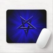 Ominous Blue Inverted Pentagram Muismat (Met muis)
